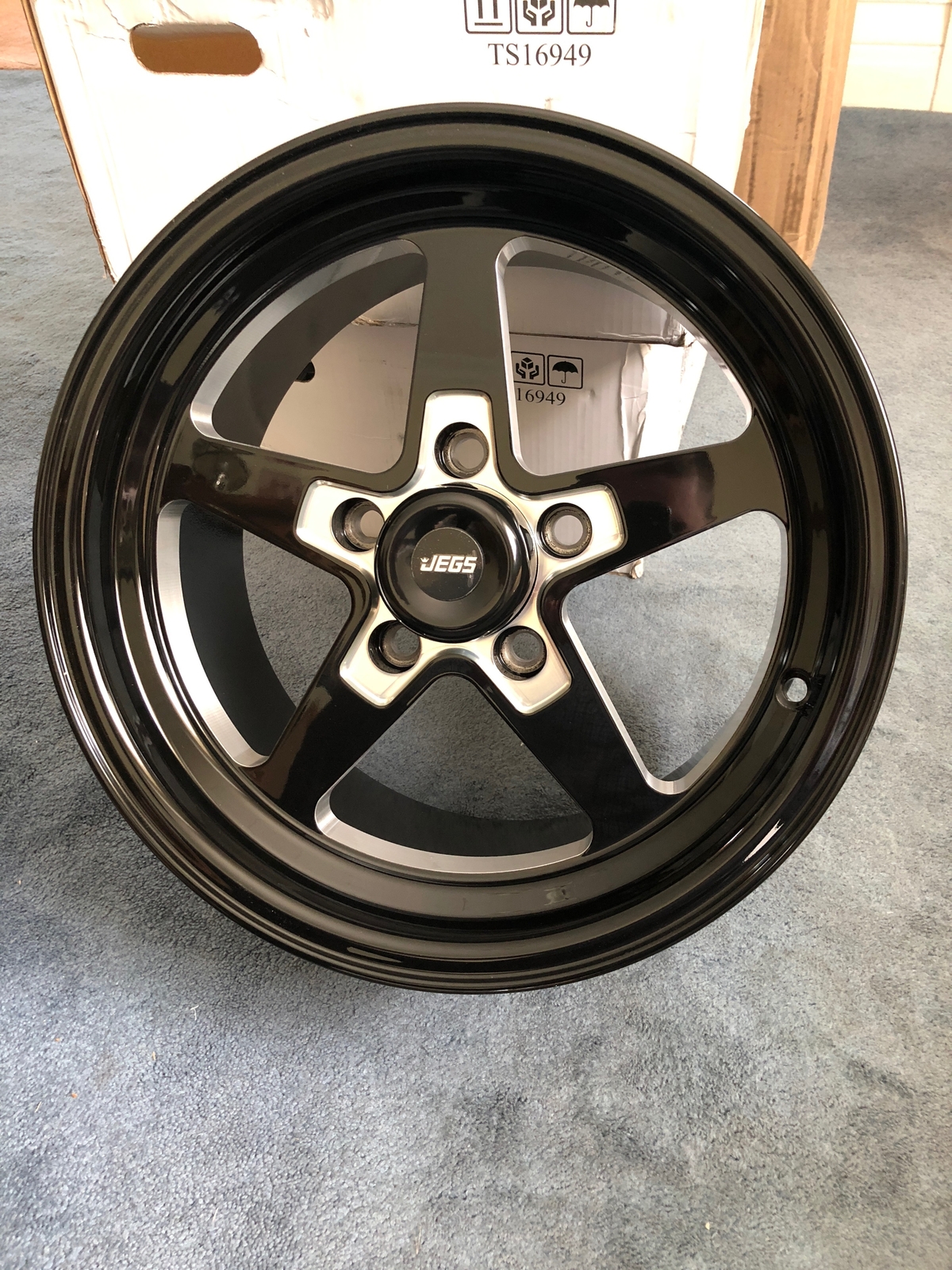 Up for sale are my basically brand new Jegs SSR Star wheels with Mickey Tho...