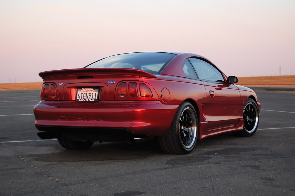 Here is a pic of my buddies 96 Cobra that he painted Redfire... 